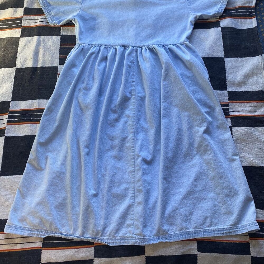 Vintage 80’s Fads Cotton Button Up Dress. Pockets. Large. Boho. Casual. - Picture 10 of 14